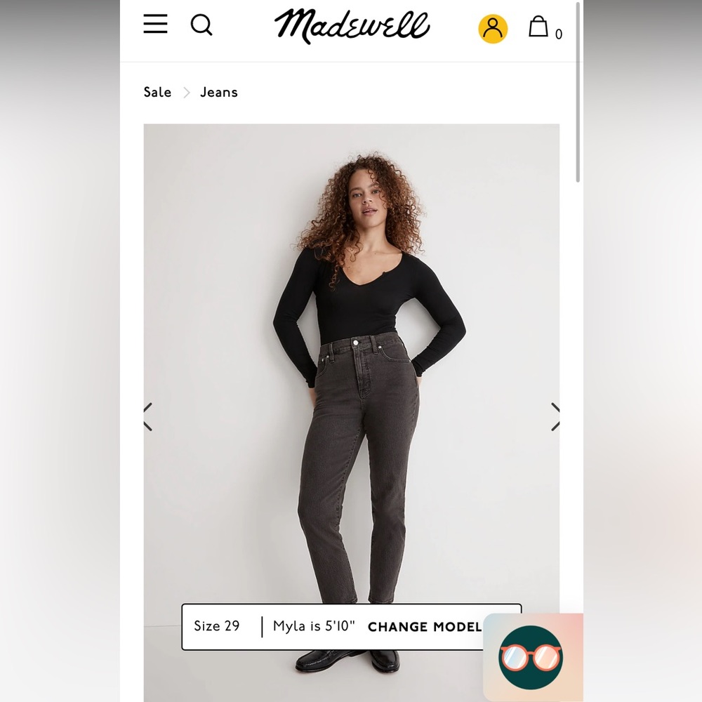Madewell the perfect vintage straight jean in charcoal wash